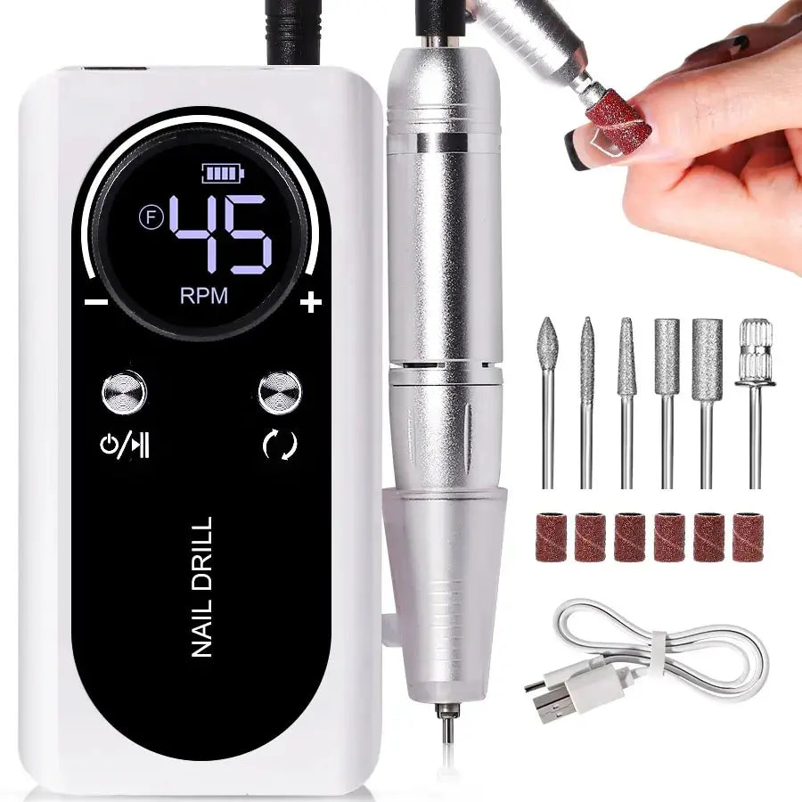 Pro 45000RPM Portable Nail Drill Machine