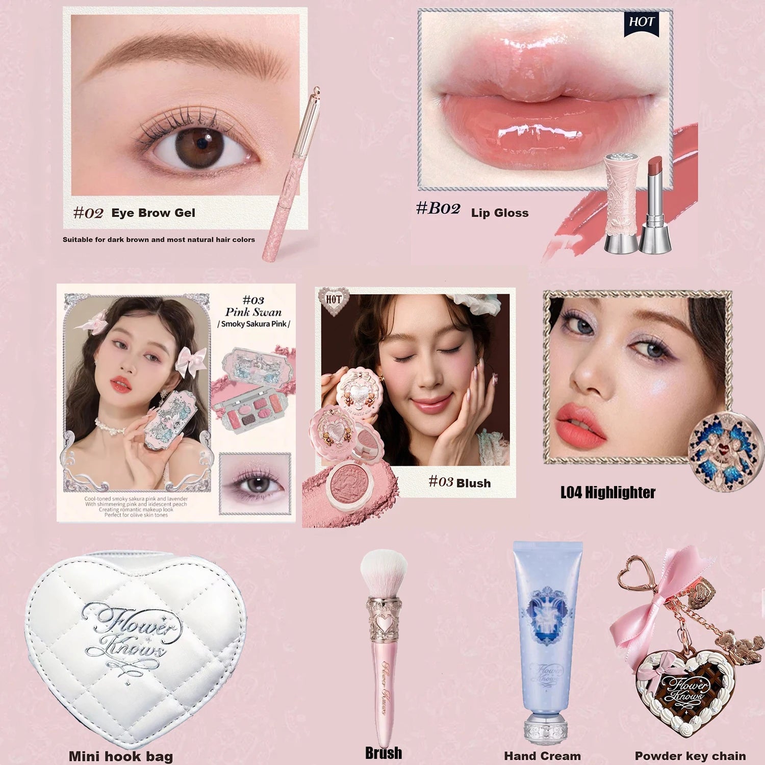 Flower Knows Shell Bunny Makeup Kit