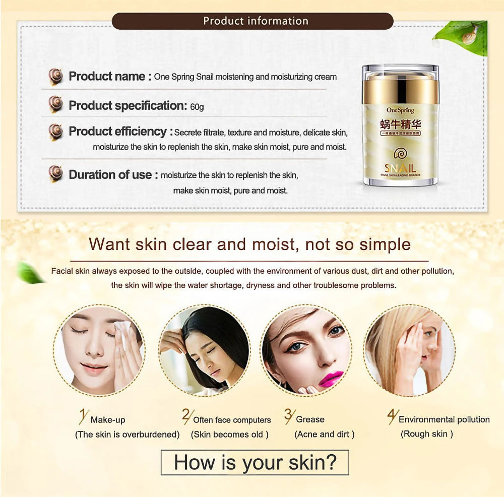 Skincare Snail Cream, Eye Serum