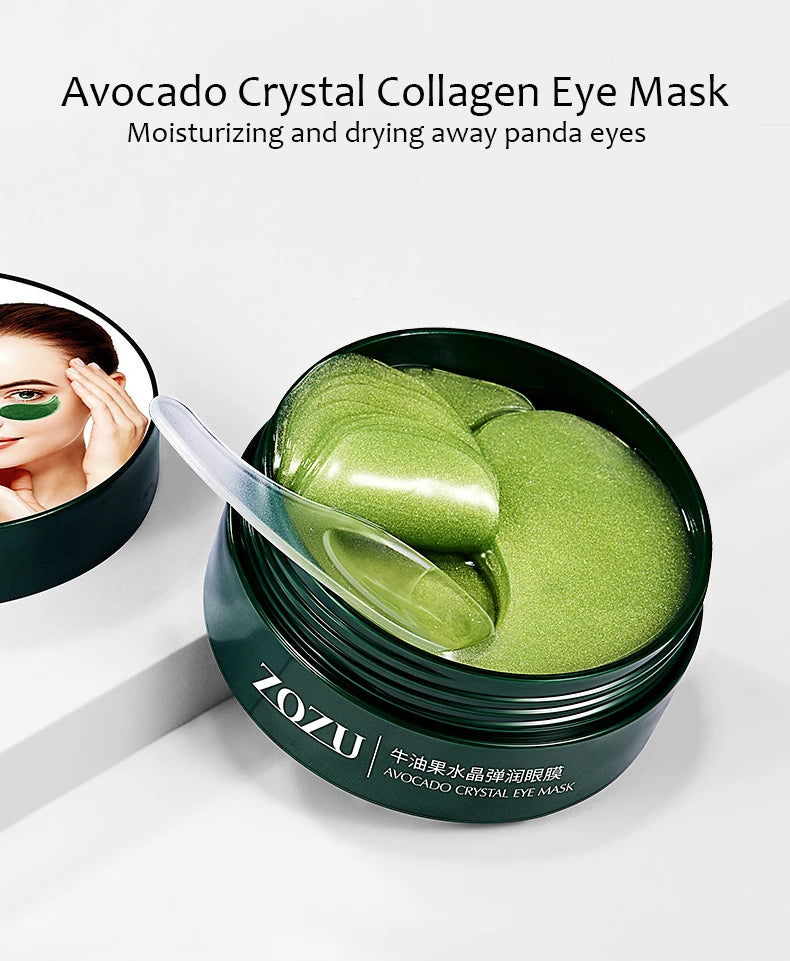 60pcs Gold Crystal Collagen Eye Mask Beauty Moisturizing Firming Anti Dark Circles Eyes Bags Removal Eyes Care Eye Patches