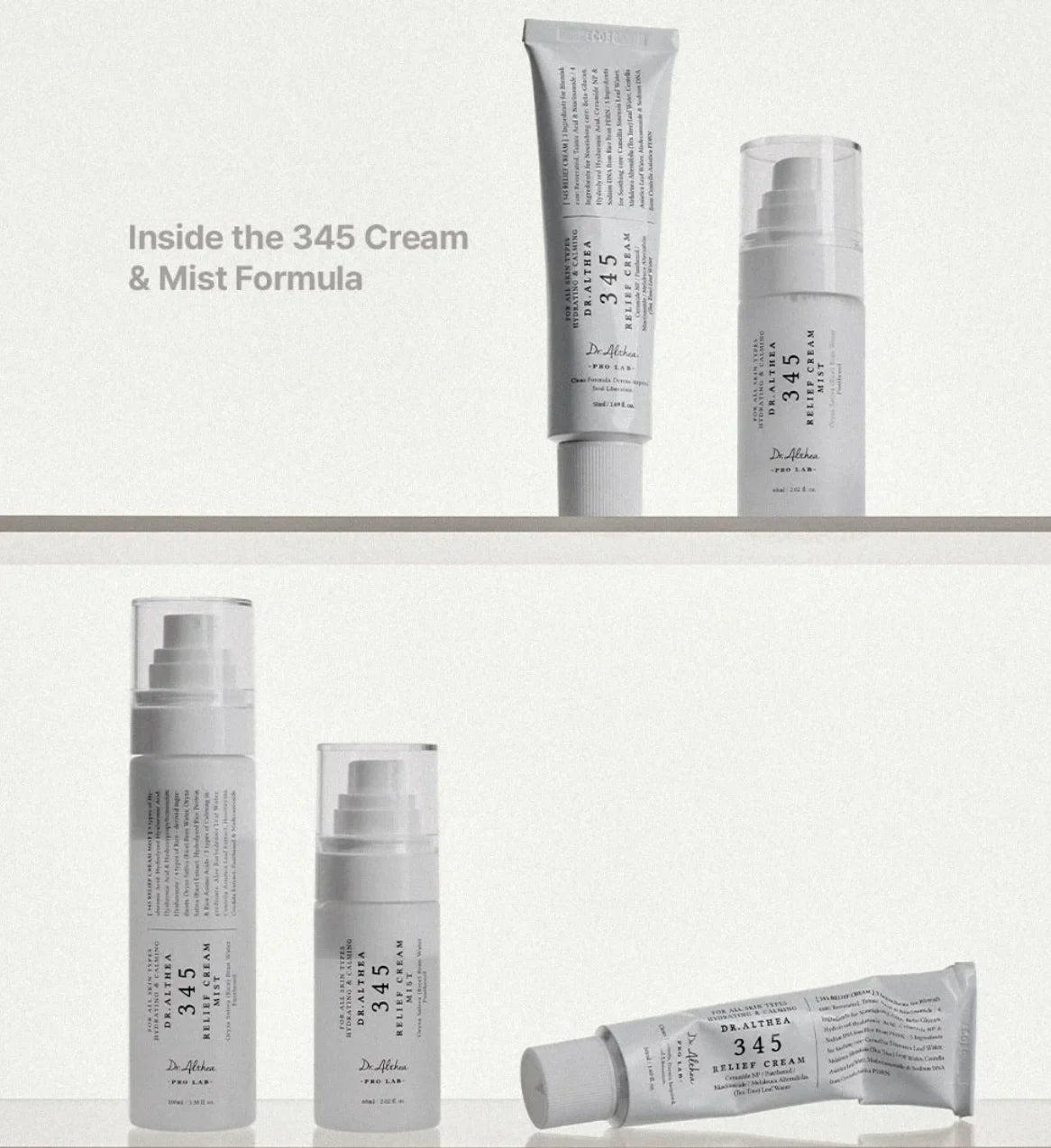 Original Dr.Althea cream, spray, jelly mist